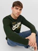 JACK  JONES JJELOGO TEE LS O-NECK 2 COL AW23 SN - Image 5
