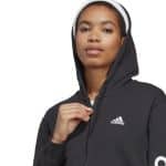 ADIDAS W LIN FT FZ HD      BLACK/WHITE - Image 4