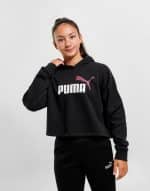 PUMA ESS Logo Cropped Hoodie G - Image 3