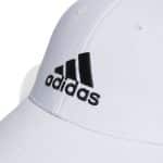 ADIDAS BBALLCAP LT EMB     WHITE/BLACK - Image 3