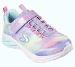 SKECHERS Bungee And Strap Sneaker W/ Multi Print  Sparkle Mesh Upper - Image 3