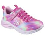 SKECHERS Bungee And Strap Sneaker W/ Multi Print  Sparkle Mesh Upper - Image 3