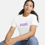 PUMA KIDS Girls Logo Cropped Tee