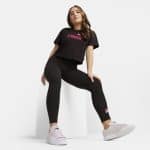 PUMA KIDS Girls Logo Cropped Tee