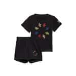 ADIDAS SHORT TEE SET       BLACK