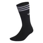 SOLID CREW SOCK     BLACK/WHITE