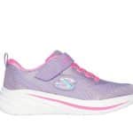 SKECHERS Gore And Strap Sparkle Mesh Sneaker W/ Satin Overlays