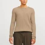 JACKJONES JJPANNEL KNIT CREW NECK AW24