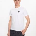 EMPORIO ARMANI EA7 COTTON TWO-TONE LOGO T-SHIRT