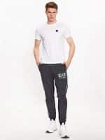 EMPORIO ARMANI EA7 COTTON TWO-TONE LOGO T-SHIRT - Image 5