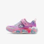 SKECHERS Lighted Satin Gore  Strap W/ Sparkle Mesh  Glitter Overlays