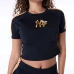 NEW ERA WMNS MLB FLORAL CROP TEE NEYYAN  BLK - Image 3