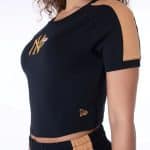 NEW ERA WMNS MLB FLORAL CROP TEE NEYYAN  BLK - Image 6