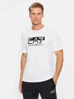 EMPORIO ARMANI EA7 COTTON TWO-TONE LOGO T-SHIRT