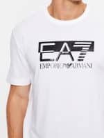 EMPORIO ARMANI EA7 COTTON TWO-TONE LOGO T-SHIRT - Image 3