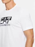 EMPORIO ARMANI EA7 COTTON TWO-TONE LOGO T-SHIRT - Image 4