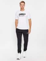 EMPORIO ARMANI EA7 COTTON TWO-TONE LOGO T-SHIRT - Image 5
