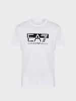 EMPORIO ARMANI EA7 COTTON TWO-TONE LOGO T-SHIRT - Image 6