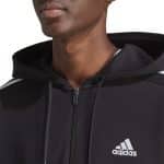 ADIDAS M 3S FT FZ HD       BLACK/WHITE - Image 3