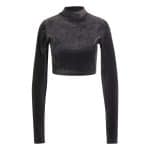 ADIDAS ORIGINALS VELVET CROP TOP     BLACK - Image 6