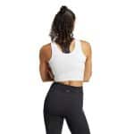 ADIDAS WE 3S CROP TANK     WHITE/BLACK - Image 2