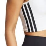 ADIDAS WE 3S CROP TANK     WHITE/BLACK - Image 4
