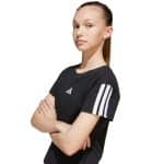 ADIDAS KIDS JG 3S TEE 160       BLACK/WHITE - Image 3