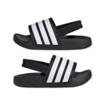 ADIDAS KIDS ADILETTE ESTRAP I   CBLACK/FTWWHT/CBLACK - Image 9