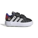 ADIDAS INFANTS GRAND COURT SPIDER- CBLACK/FTWWHT/SELUBL