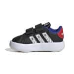 ADIDAS INFANTS GRAND COURT SPIDER- CBLACK/FTWWHT/SELUBL - Image 2