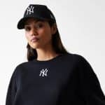 NEW ERA WMNS MLB MIDI LE CROP CREW NEYYAN  BLK - Image 4