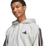 ADIDAS M 3S FL FZ HD       MGREYH/BLACK - Image 3