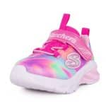 SKECHERS Bungee And Strap Sneaker W/ Multi Print  Sparkle Mesh Upper - Image 2