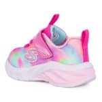 SKECHERS Bungee And Strap Sneaker W/ Multi Print  Sparkle Mesh Upper - Image 3