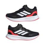 ADIDAS KIDS RUNFALCON 5 EL C    CBLACK/FTWWHT/LUCRED - Image 9