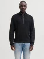 JACKJONES JJEDETROIT KNIT HALF ZIP STYD AW25
