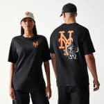 NEW ERA MLB FOOD GRPHC REG TEE NEYMET  BLK