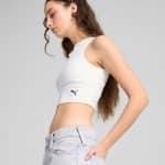 PUMA WARDROBE ESS Ribbed Crop Top - Image 3