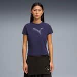 PUMA DARE TO Slim Half Zip Warp Knit Graphic Tee