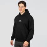 Rebase Hoodie Front Printed with High Density Print Relaxed Fit Brushed Fleece - Image 3