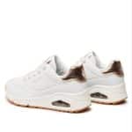 SKECHERS Durabuck with Metallic Heel Lace Up Fashion Sneaker - Image 3