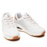 SKECHERS Durabuck with Metallic Heel Lace Up Fashion Sneaker - Image 4