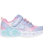 SKECHERS Lighted Bungee  Strap W/ Sparkle Mesh  Charms