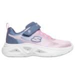 SKECHERS Lighted Bungee  Strap Sneaker W/ Ombre Upper