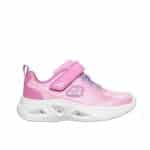 SKECHERS Lighted Bungee  Strap Sneaker with Ombre Sparkle Upper