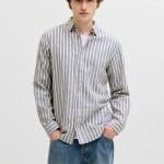 JACKJONES JJESUMMER LINEN BLEND SHIRT L/S SN