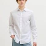 JACKJONES JJESUMMER LINEN BLEND SHIRT L/S SN
