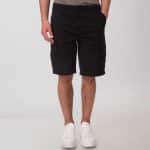 Rebase Mens Cargo Black Shorts Anthracite