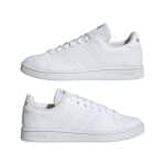 ADIDAS ADVANTAGE BASE      FTWWHT/FTWWHT/GREEN - Image 9