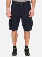 Rebase Mens Cargo Black Shorts Anthracite